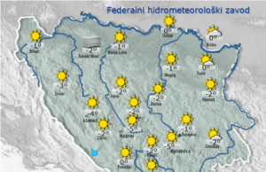 Danas sunčano u većem dijelu zemlje