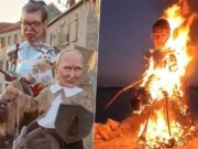 U hrvatskoj spalili lutke Vučića i Putina