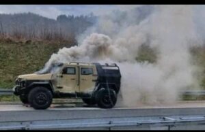 Na autoputu izgorio ‘Vihor’, vozilo Specijalne policije Rs