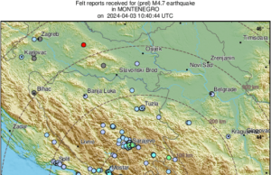 Još jedan zemljotres uzdrmao područje BiH i Crne Gore, osjetio se i u Sarajevu