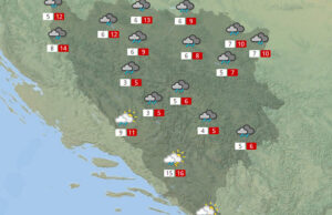 Još danas ljetne temperature, a sutra poslijepodne stiže drastična promjena vremena