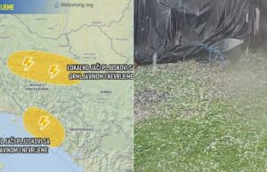 Nevrijeme pogodilo sjever BiH: Okolinu Prnjavora zahvatila oluja s ledom