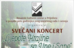 Svečani koncert „Ljepote Krajine sa Une i Sane“ povodom pete godišnjice rada BKC-a u Prijedoru