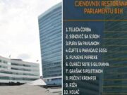 Cjenovnik hrane u restoranu Parlamenta BiH: Najskuplji grašak s piletinom, 4 KM!