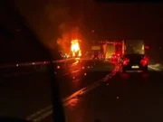 U Crnoj Gori izgorio šleper iz BiH