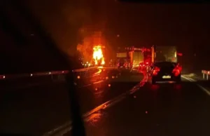 U Crnoj Gori izgorio šleper iz BiH