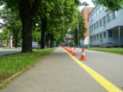 Prijedor: Počelo iscrtavanje prvih biciklističkih staza na gradskim ulicama
