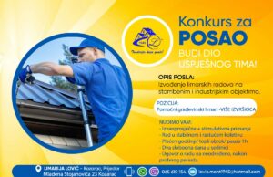 OGLAS ZA PRIJEM RADNIKA LIMARIJA LOVIĆ – POMOĆNI RADNICI