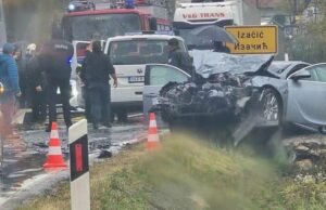 Teška nesreća kod Izačića: Tri osobe teško povrijeđene, magistralni put zatvoren za saobraćaj