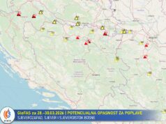 U BiH obilne padavine i narednih dana, pogledajte mapu ugroženih područja