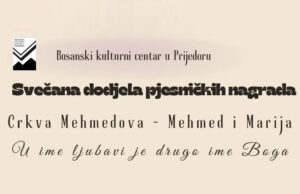 U Prijedoru dodjela pjesničkih nagrada: “U ime ljubavi je drugo ime Boga”
