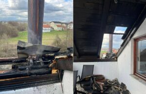 Požar dimnjaka i dijela krovišta u ulici Slavka Rodića u Prijedoru