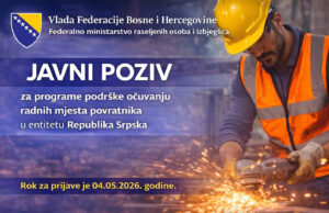 Javni poziv za očuvanje radnih mjesta povratnika u 2026: Podrška za privredu i vjerske zajednice