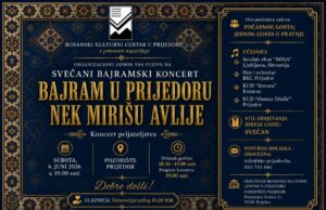 Svečani bajramski koncert „Bajram u Prijedoru nek mirišu avlije“ 6. juna u Pozorištu Prijedor